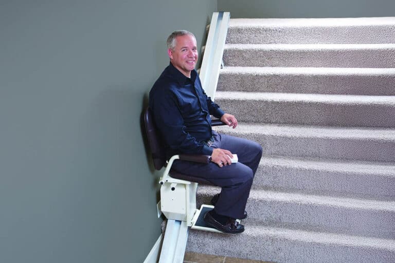 Man on a stairlift
